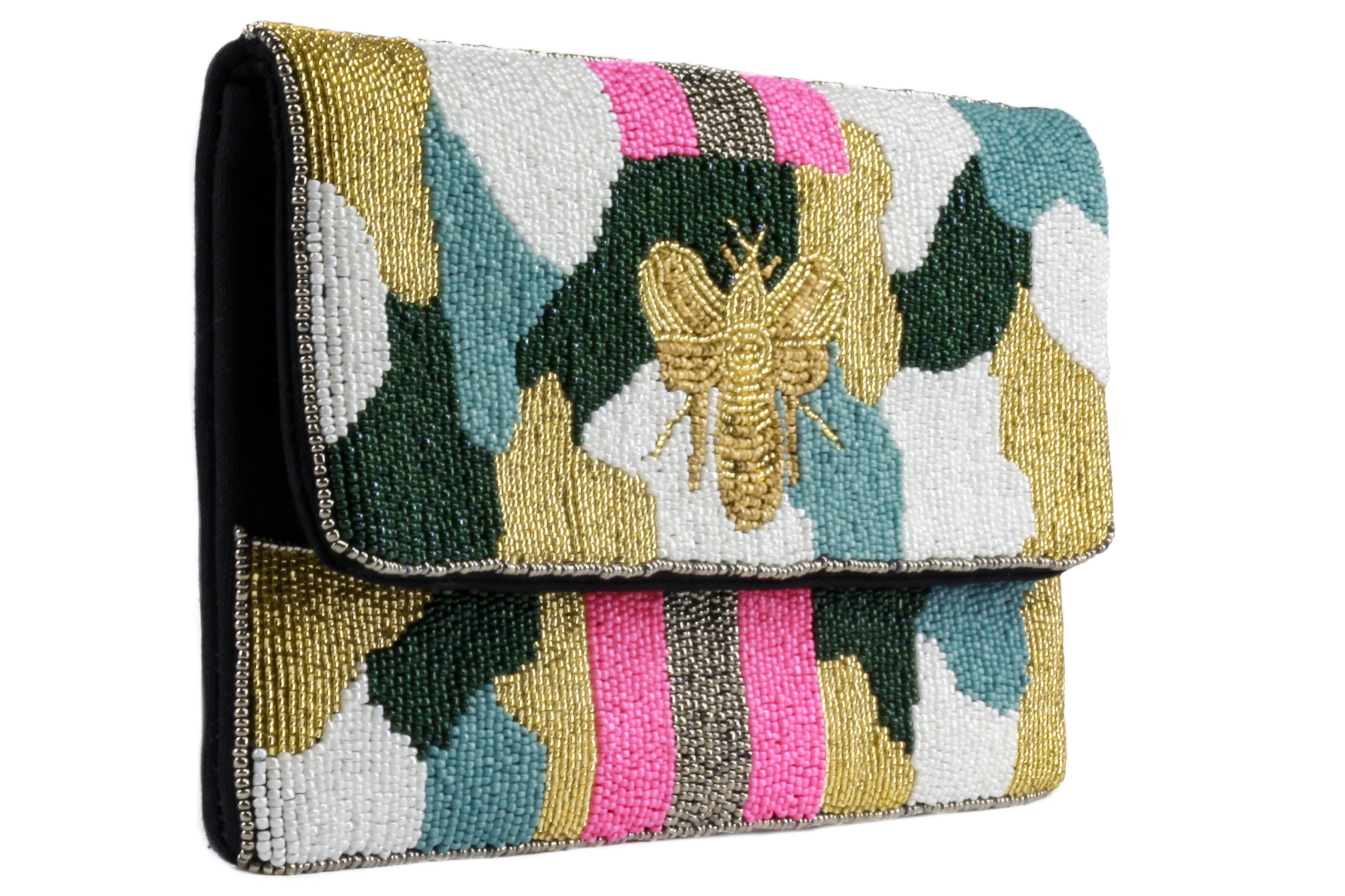 capelli-new-york-beaded-clutch-abendtasche-perlen-mit-kette image 3