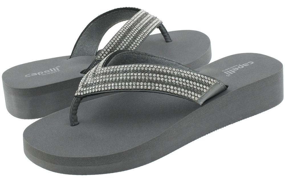 capelli-new-york-ladies-flip-flops-zehentrenner-grau-keil image 2