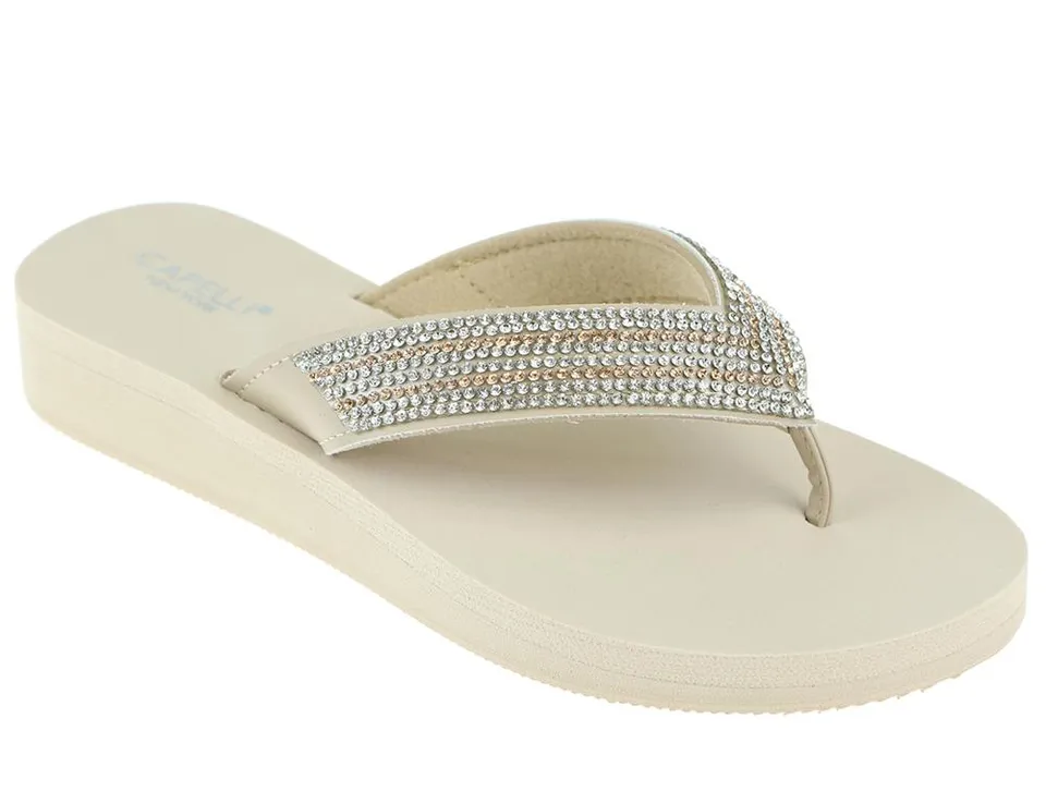 capelli-new-york-ladies-flip-flops-keil-natur-gem-gr-8 image 1