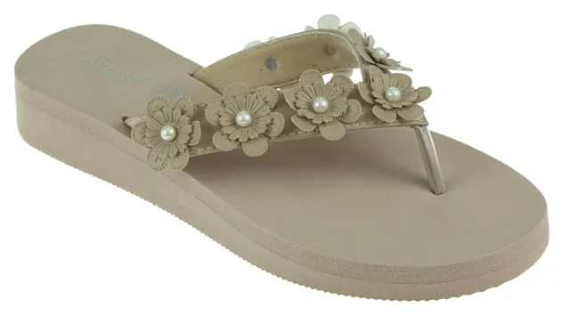 capelli-new-york-taupe-floral-keil-zehentrenner-damen image 1