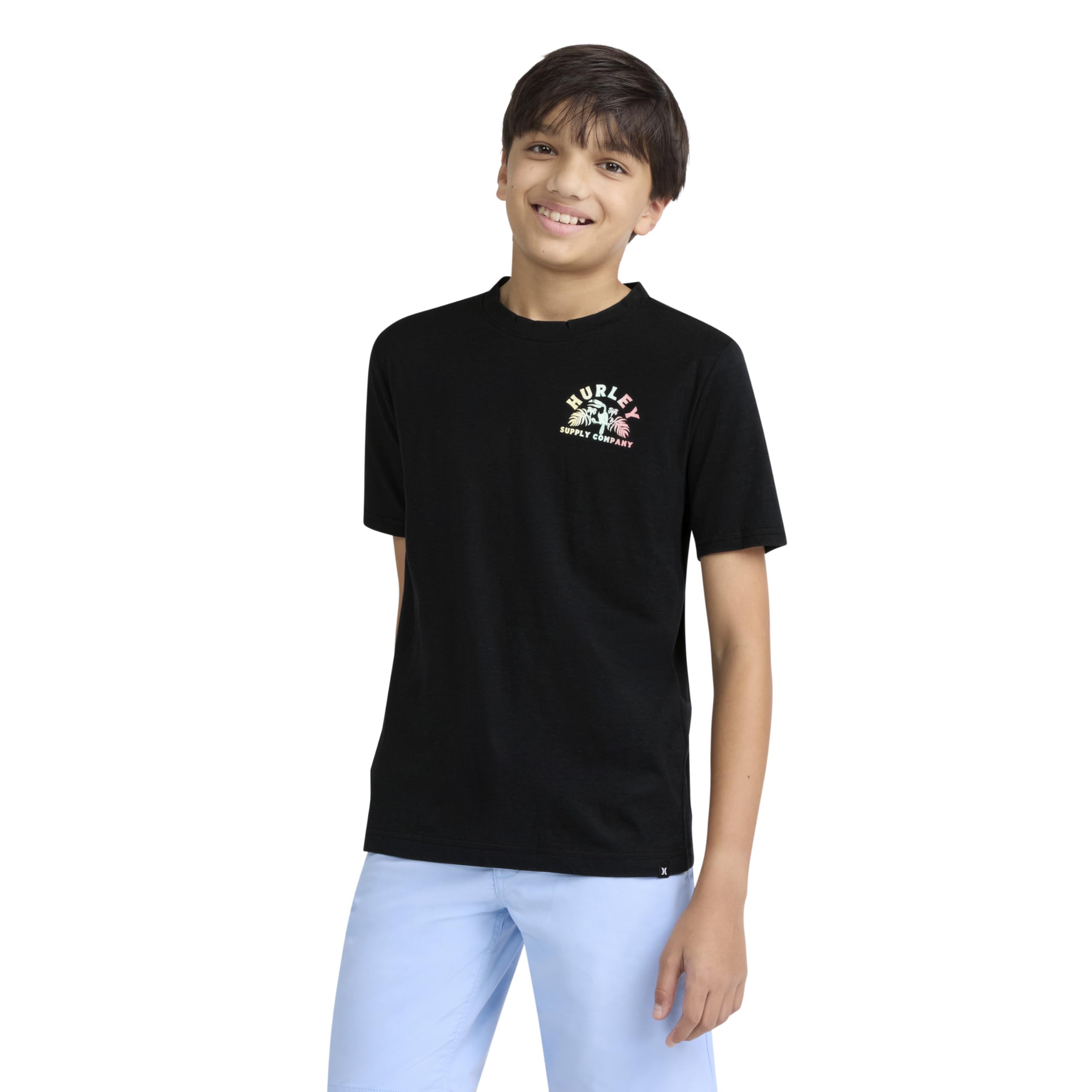 hurley-89134-grafik-t-shirt-jungen-8-10-jahre-print image 3