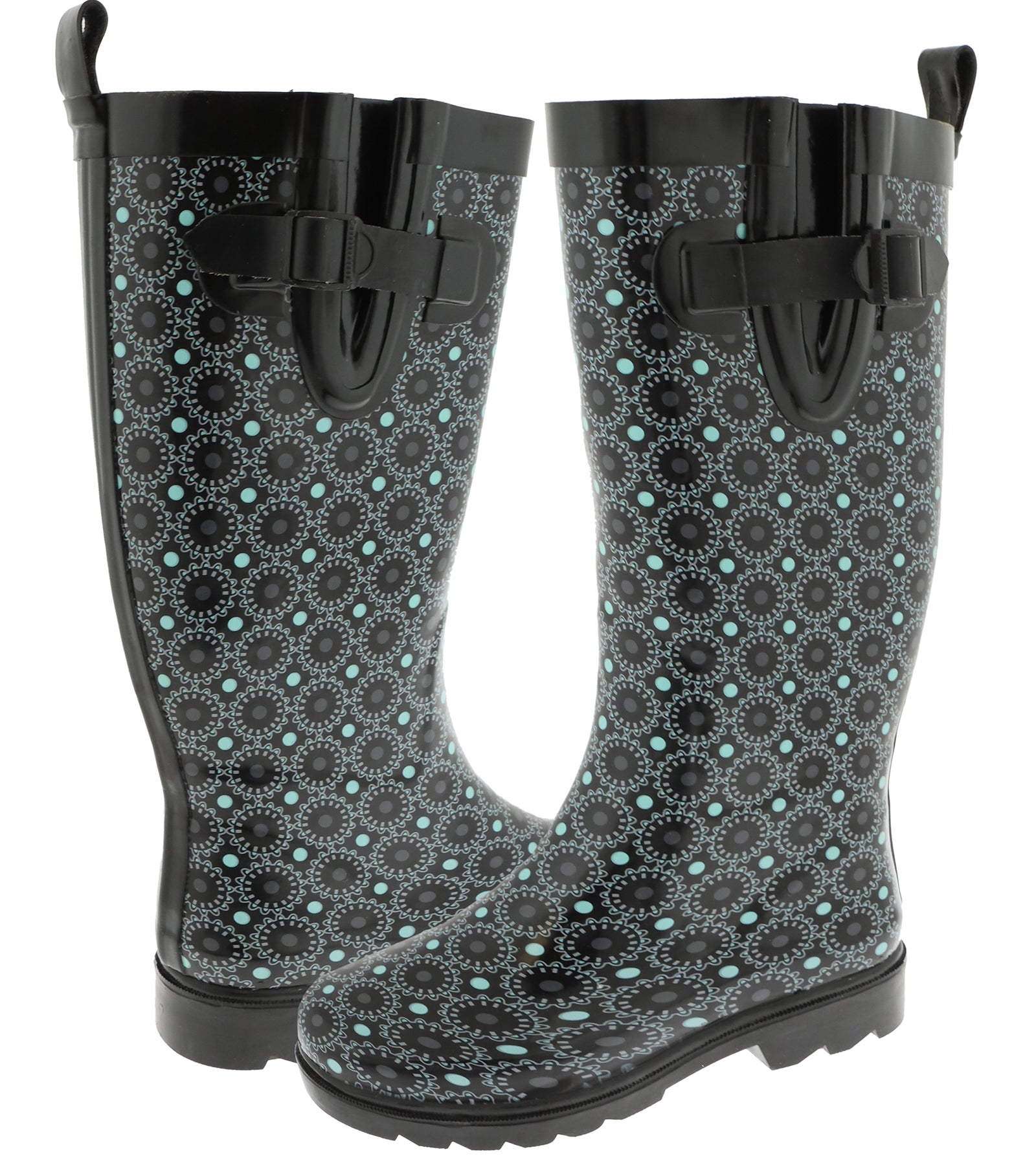 capelli-new-york-ladies-rain-boots-dots-gummistiefel-hoch image 4