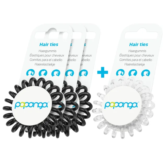 papanga-classic-edition-spiral-haargummi-small-4er-black-diamond image 1