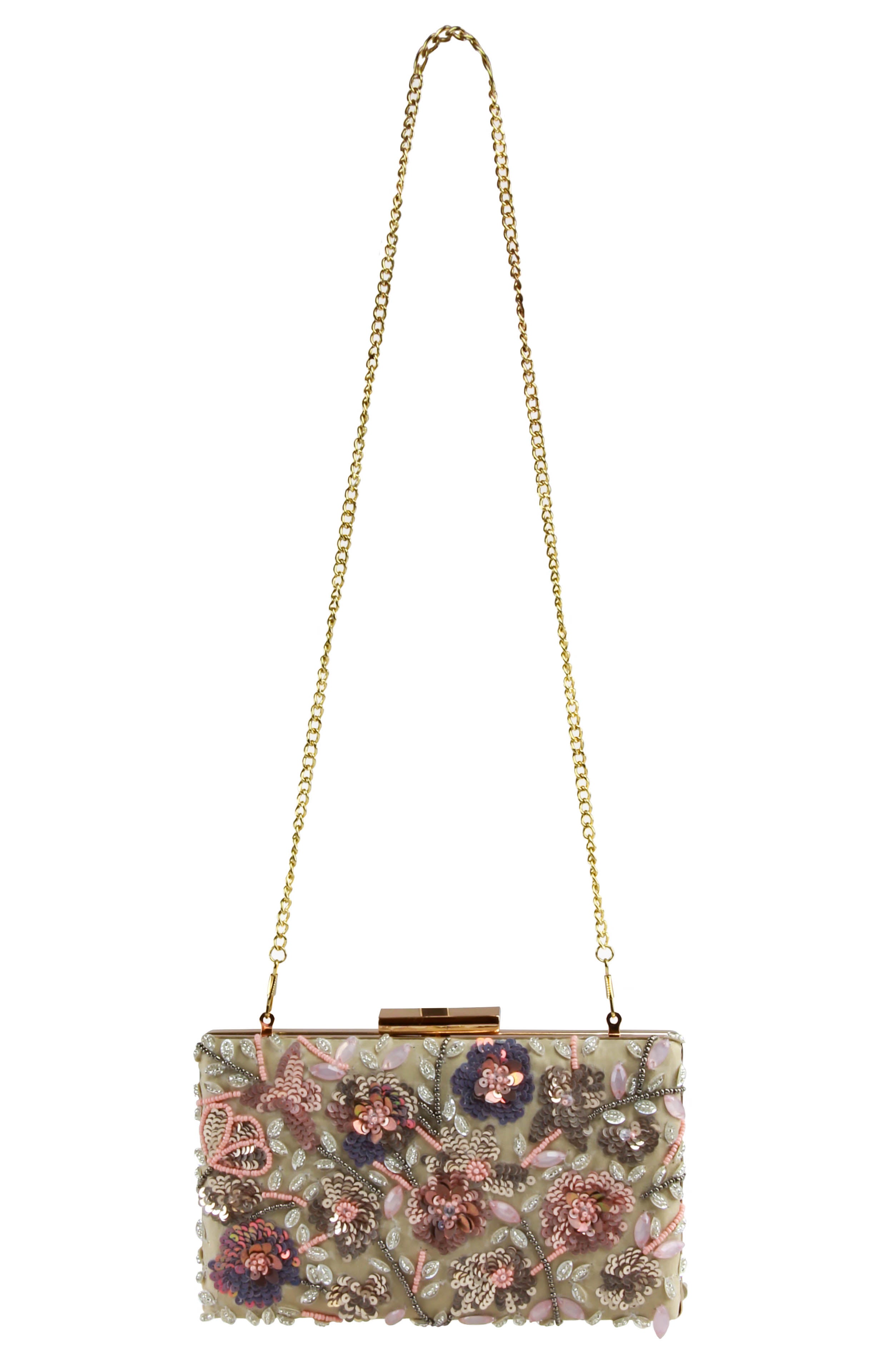 capelli-new-york-ladies-beaded-clutch-perlen-abendtasche-mit-kette-2 image 2
