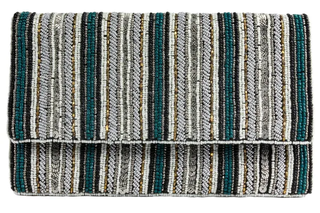 capelli-new-york-beaded-clutch-damen-perlen-abendtasche-mit-kette image 1