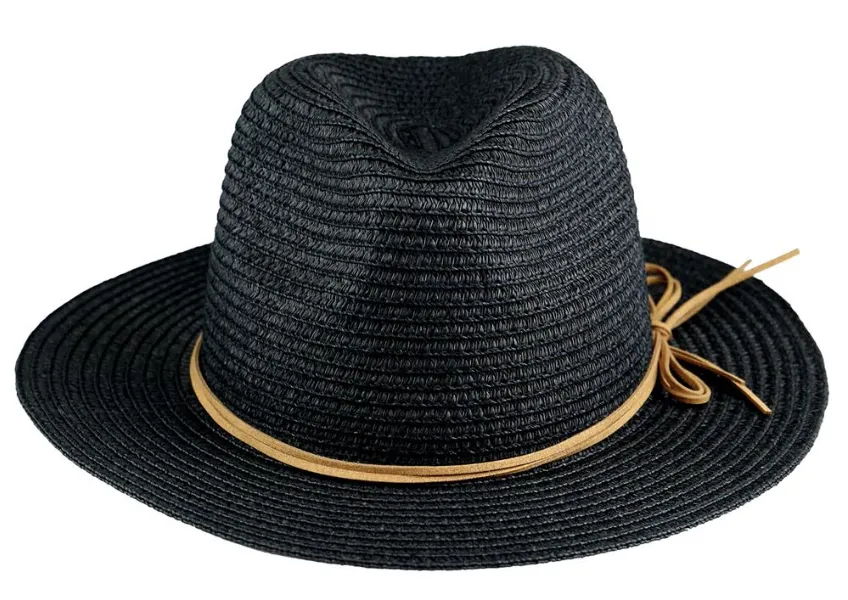 capelli-new-york-ladies-hats-fedora-papiergeflecht-schwarz image 1