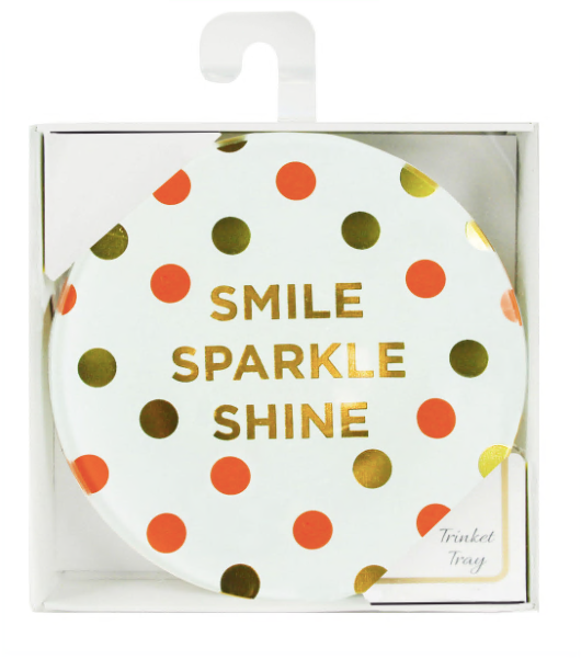 capelli-new-york-trinket-trays-smile-sparkle-shine-schmuckschale-glas-10-cm image 2