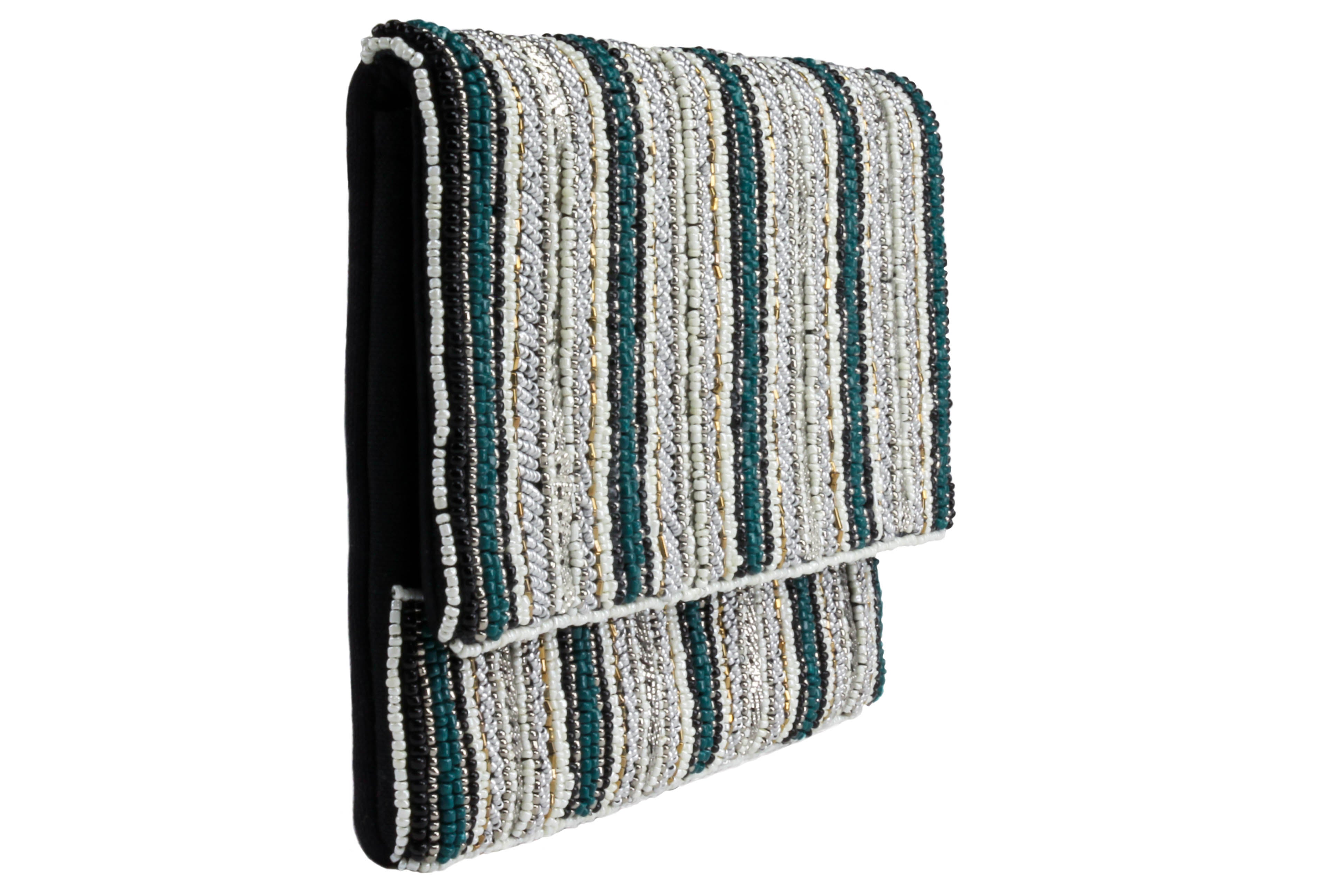 capelli-new-york-beaded-clutch-damen-perlen-abendtasche-mit-kette image 3