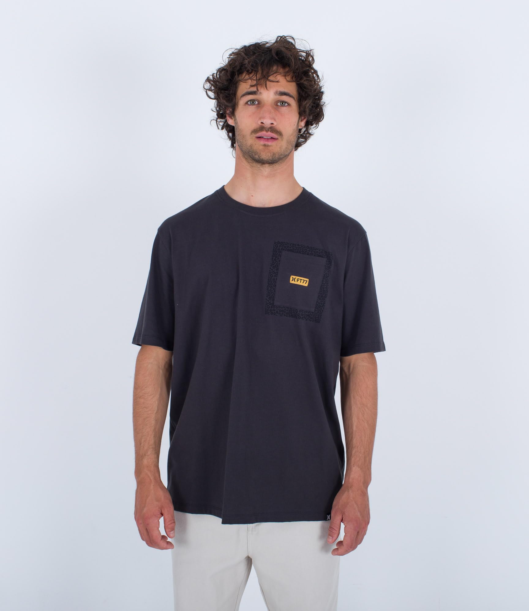 hurley-toledo-pocket-t-shirt-herren-m-schwarz-baumwolle image 2