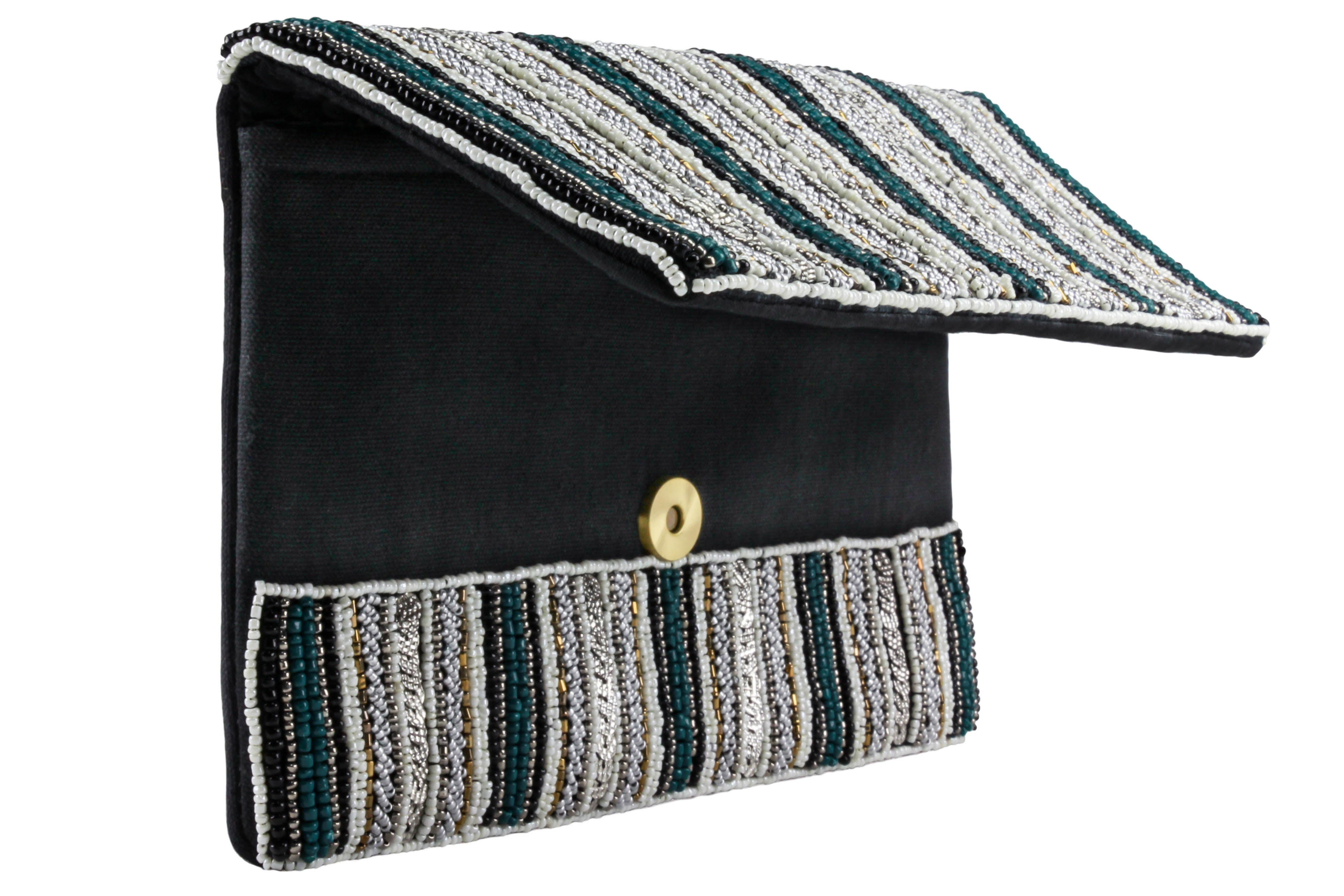 capelli-new-york-beaded-clutch-damen-perlen-abendtasche-mit-kette image 4