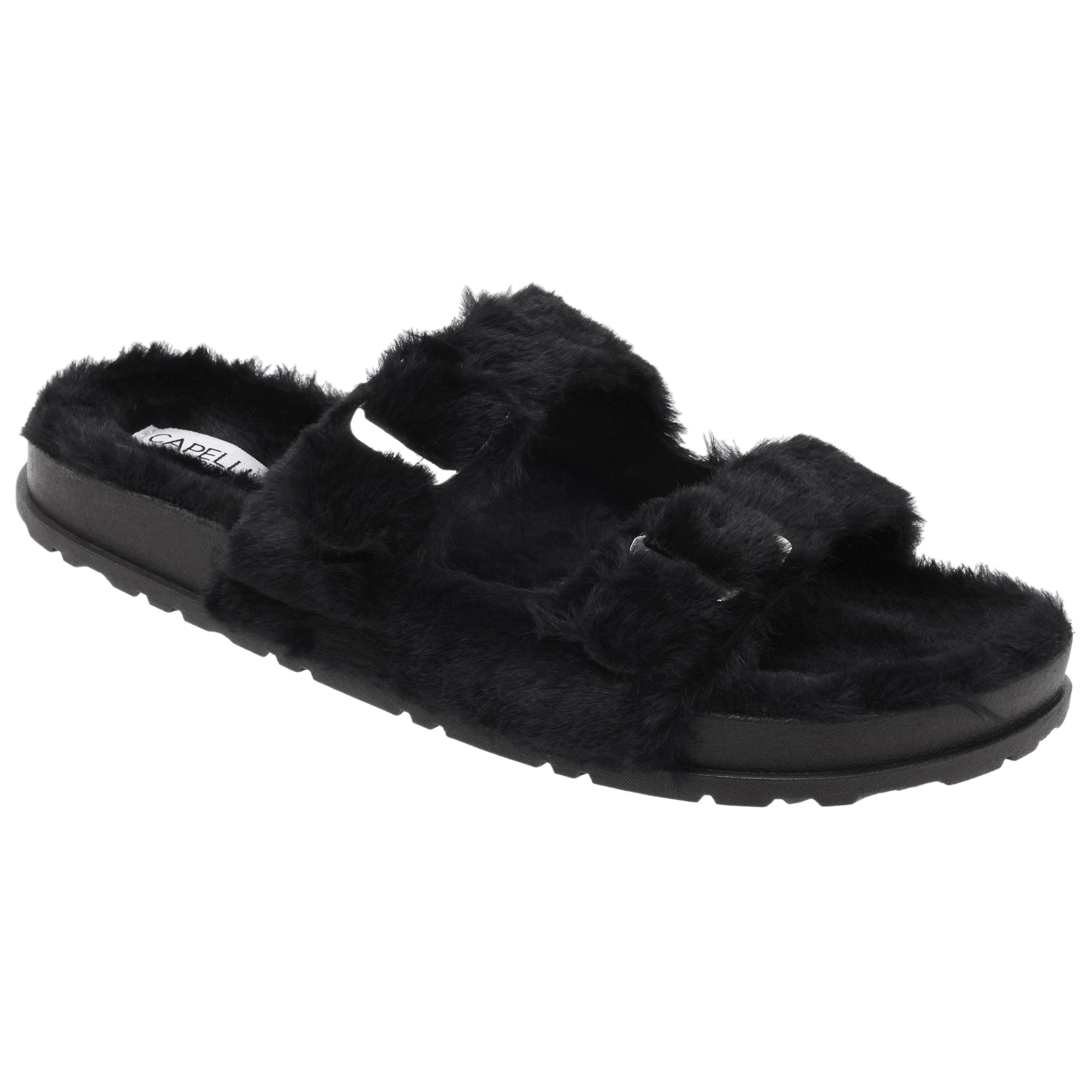 capelli-new-york-double-strap-slide-fell-pantoletten-gr-6 image 1