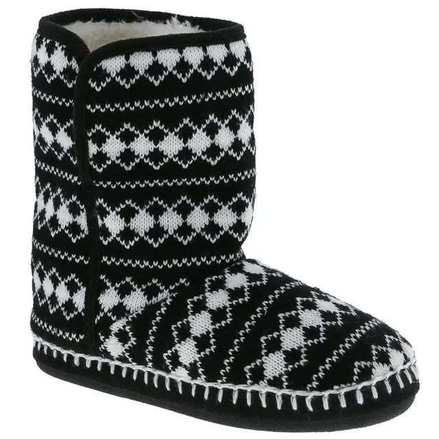 capelli-new-york-damen-hausschuhe-schwarz-strick-boot image 1