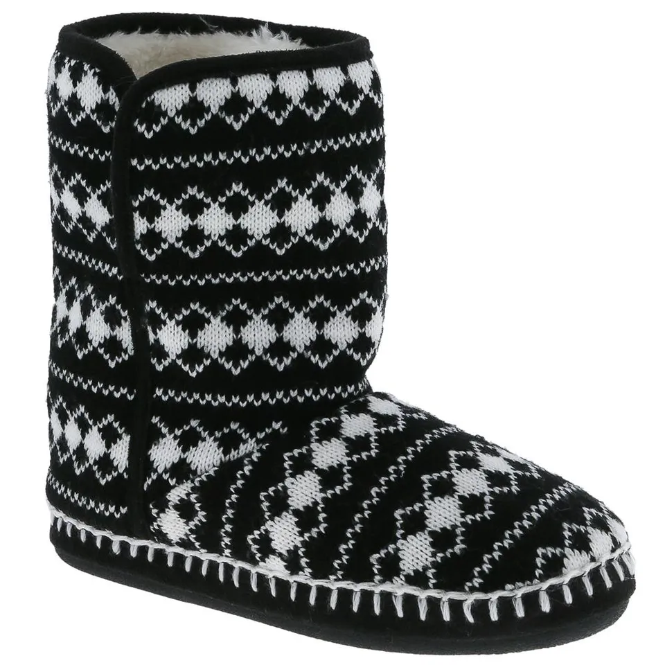 capelli-new-york-damen-hausschuhe-schwarz-strick-boot image 1