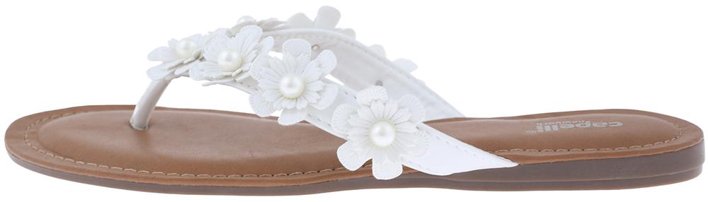 capelli-new-york-ladies-flip-flops-zehentrenner-wei-blumen image 3