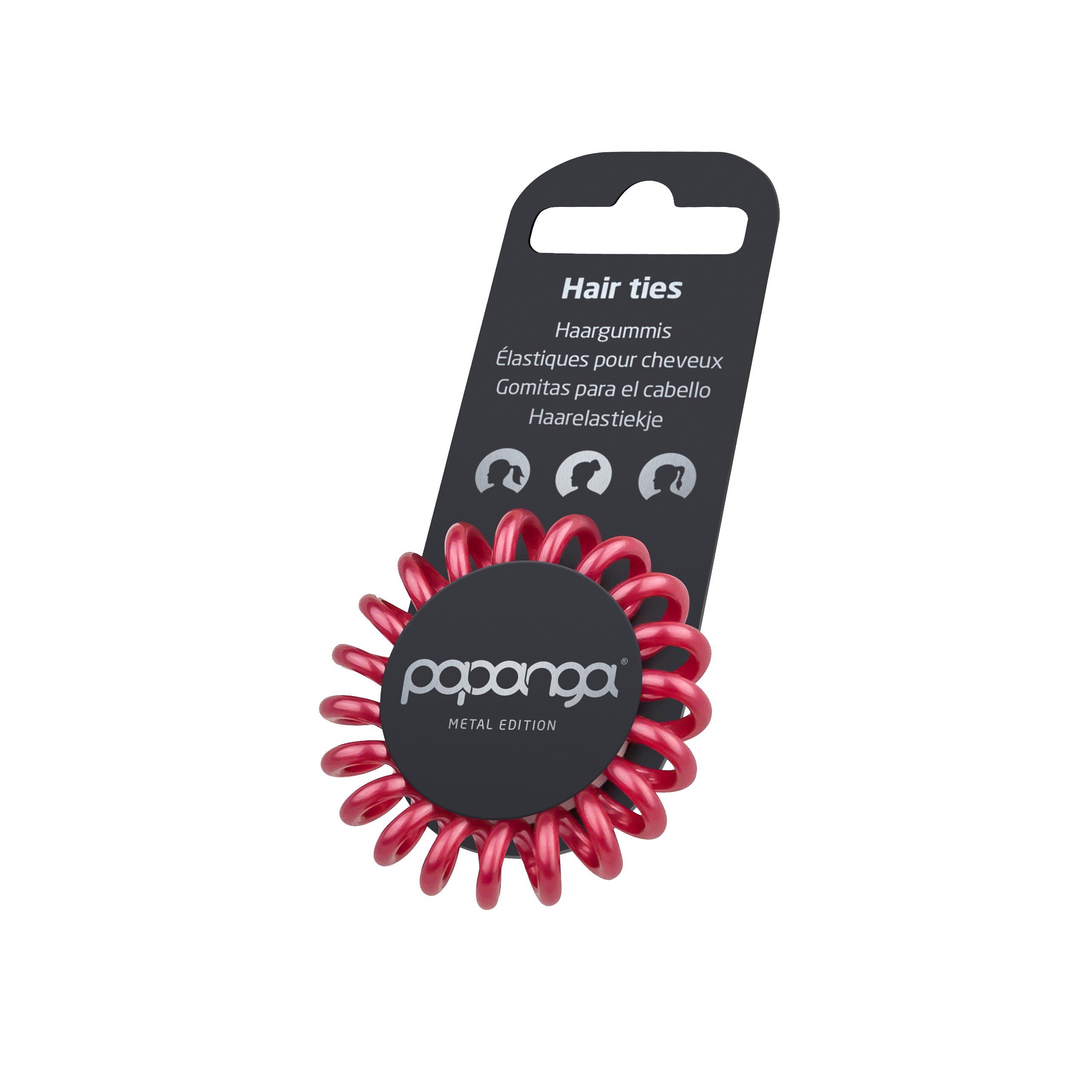 papanga-metal-edition-spiral-haargummi-small-white-pearl-4er image 3
