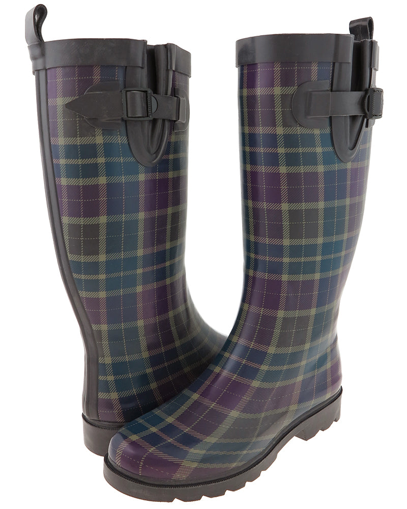 capelli-new-york-ladies-rain-boots-karo-gummistiefel-hoch image 2