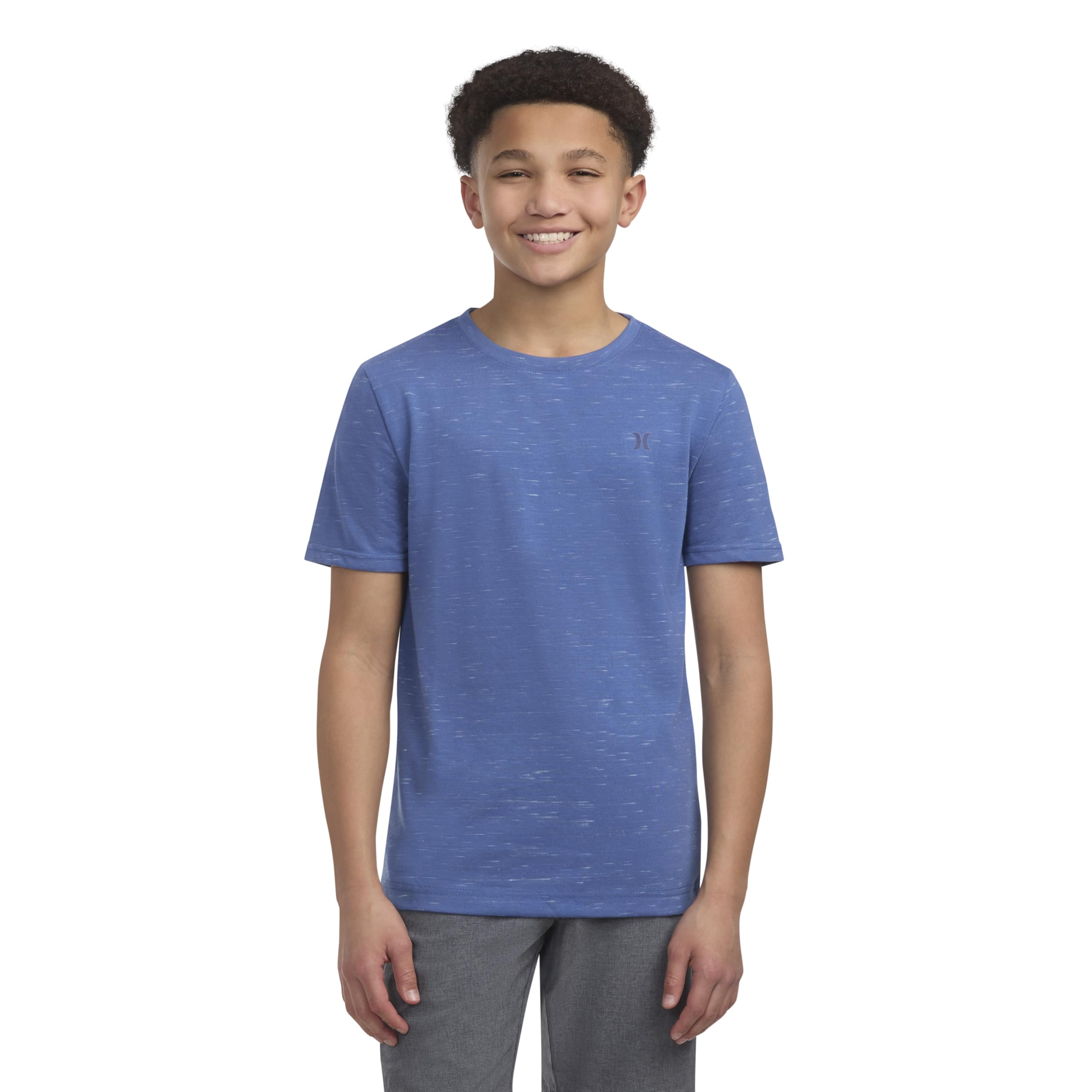 hurley-88240-t-shirt-jungen-blau-cloud-slub-kurzarm image 3