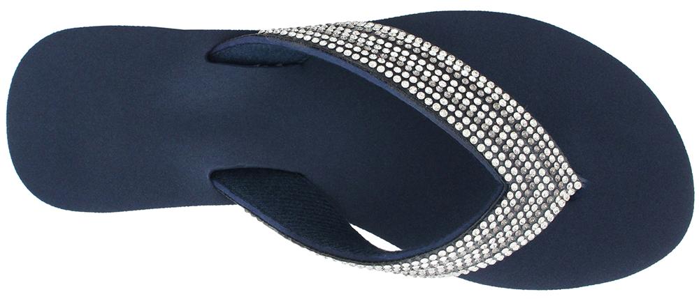 capelli-new-york-flip-flops-damen-navy-keil-strass image 4