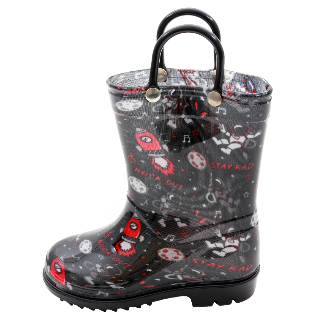 capelli-new-york-toddler-boys-shiny-rockstar-astronaut-gummistiefel-wasserdicht image 3