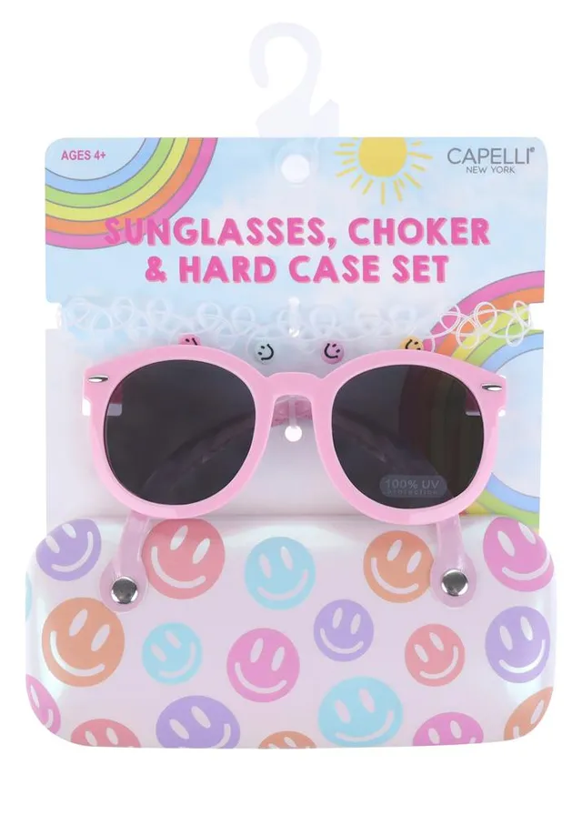 capelli-new-york-all-over-smileys-sonnenbrille-mit-etui-choker image 1