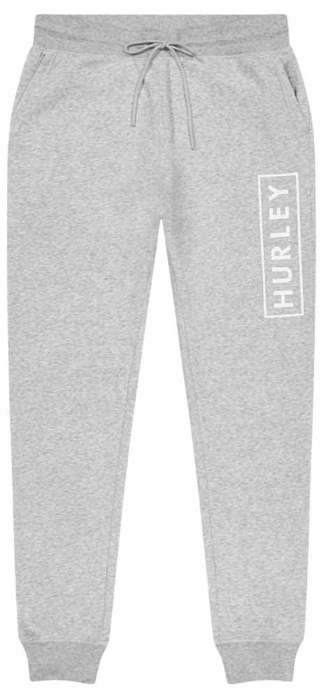 hurley-boxed-logo-fleece-shorts-herren-l-grau-baumwolle image 3