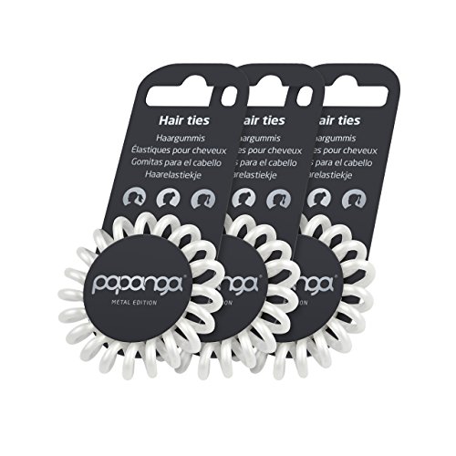 papanga-metal-edition-spiral-haargummi-small-white-pearl-4er image 5