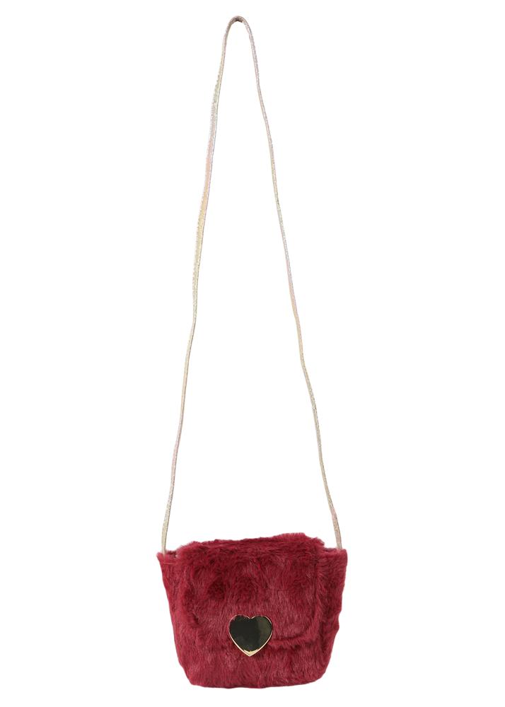 capelli-new-york-girls-bags-mini-umh-ngetasche-m-dchen-kunstfell-mit-herz image 3