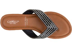 capelli-new-york-flip-flops-zehentrenner-kunstleder-strass-damen image 4