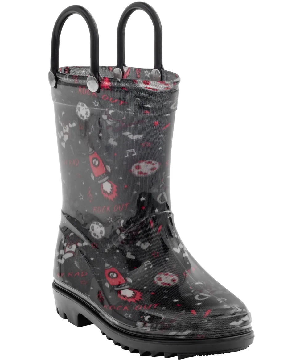 capelli-new-york-toddler-boys-shiny-rockstar-astronaut-gummistiefel-wasserdicht image 1
