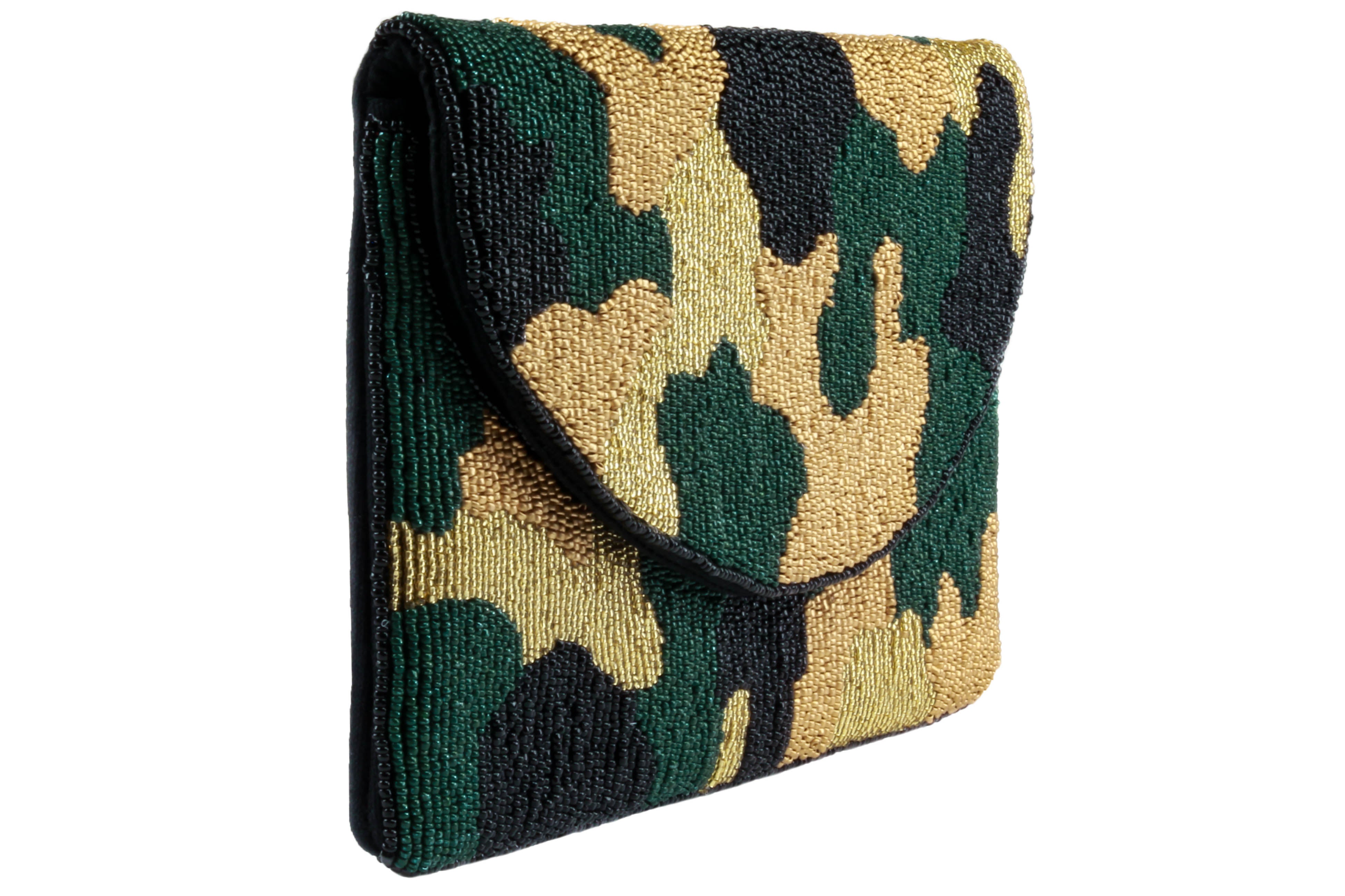 capelli-new-york-camouflage-clutch-abendtasche-mit-kette-tarn image 3