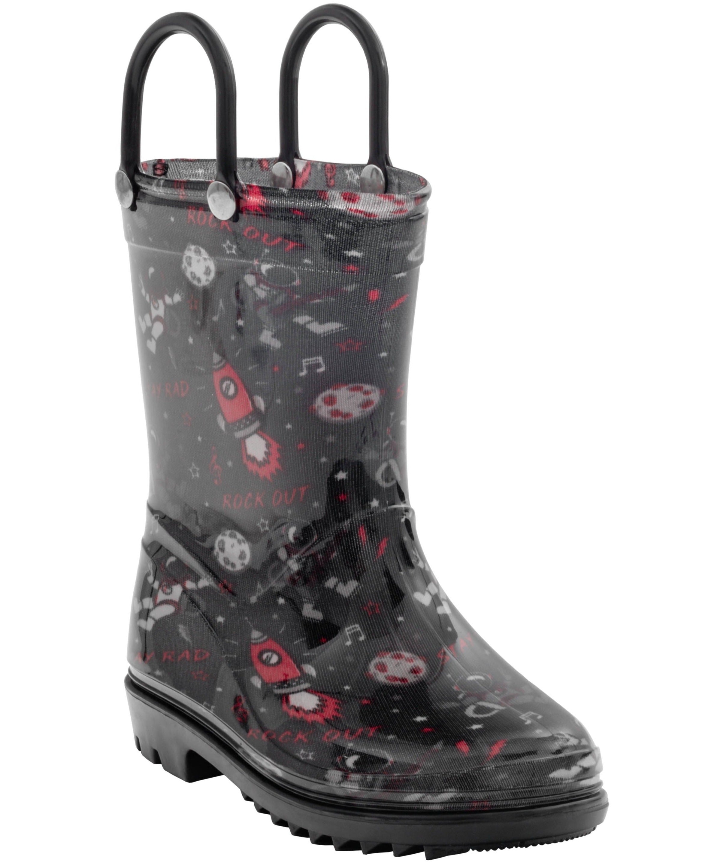 capelli-new-york-toddler-boys-shiny-rockstar-astronaut-gummistiefel-wasserdicht image 1