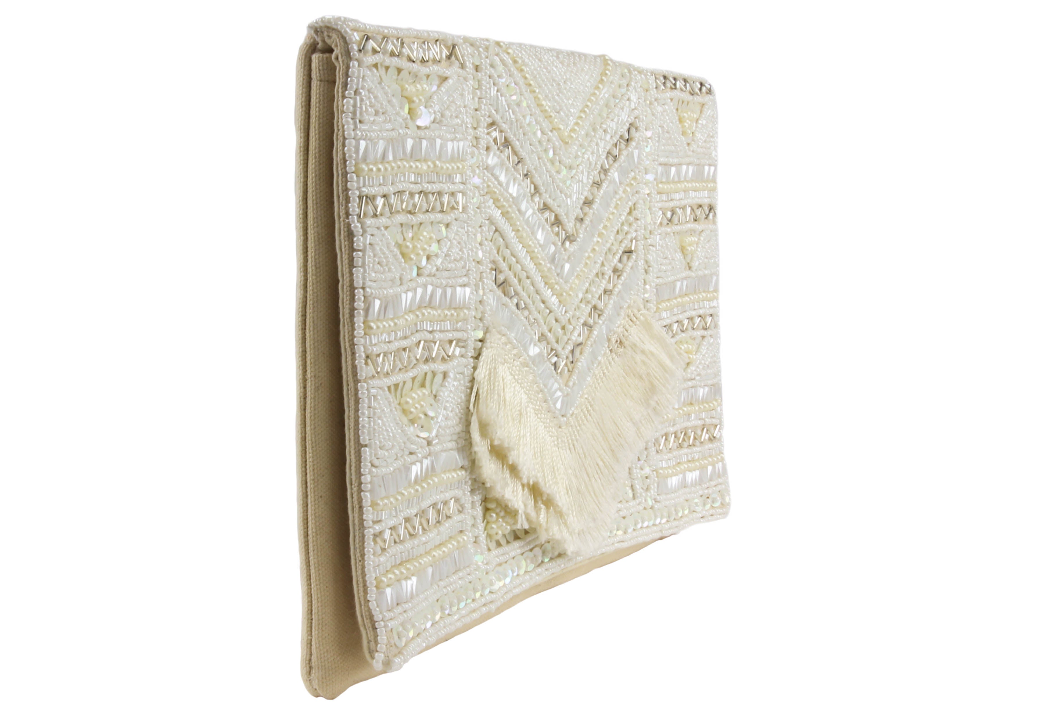 capelli-new-york-ladies-beaded-clutch-perlen-abendtasche-mit-kette image 3