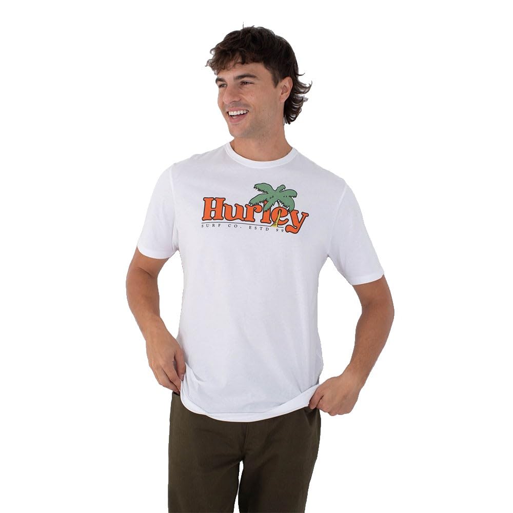 hurley-oz-t-shirt-herren-xl-kurzarm-rundhals-frontprint image 1