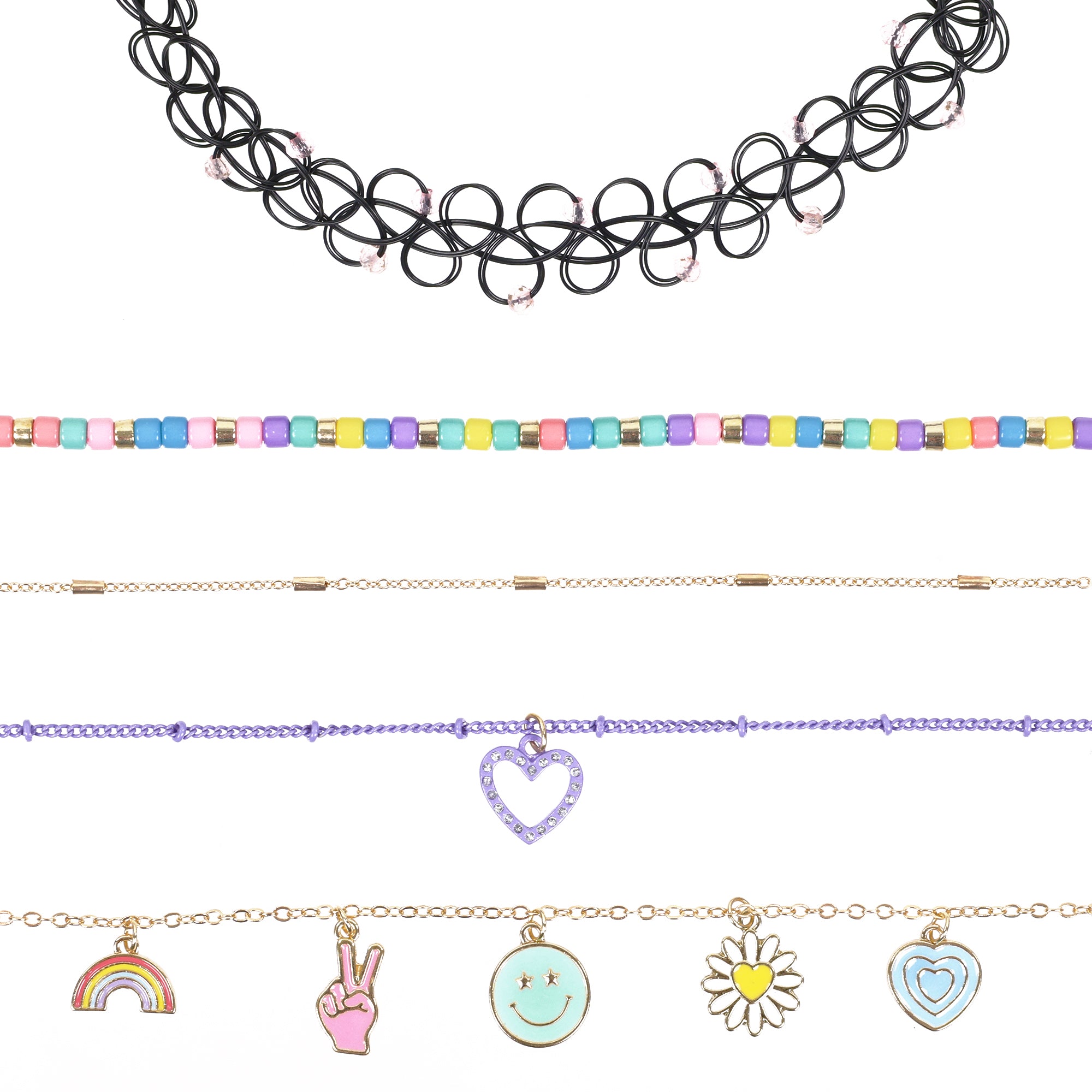 capelli-new-york-girls-jewelry-halskette-5-teilig-schmetterling image 2
