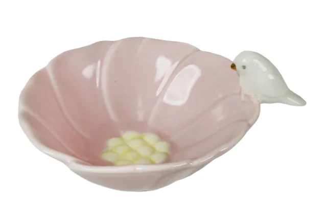 capelli-new-york-bird-flower-schmuckschale-keramik-5-inch image 1
