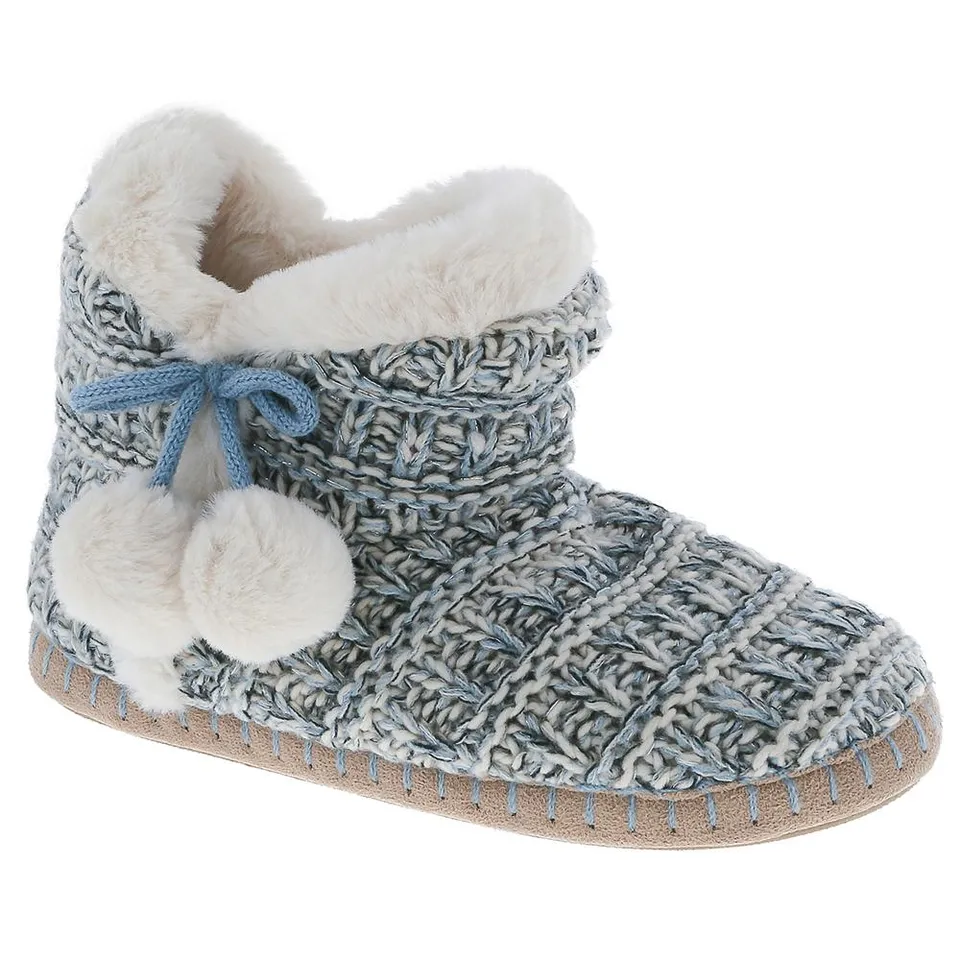 capelli-new-york-slipper-boots-damen-strick-fell-pompons image 1