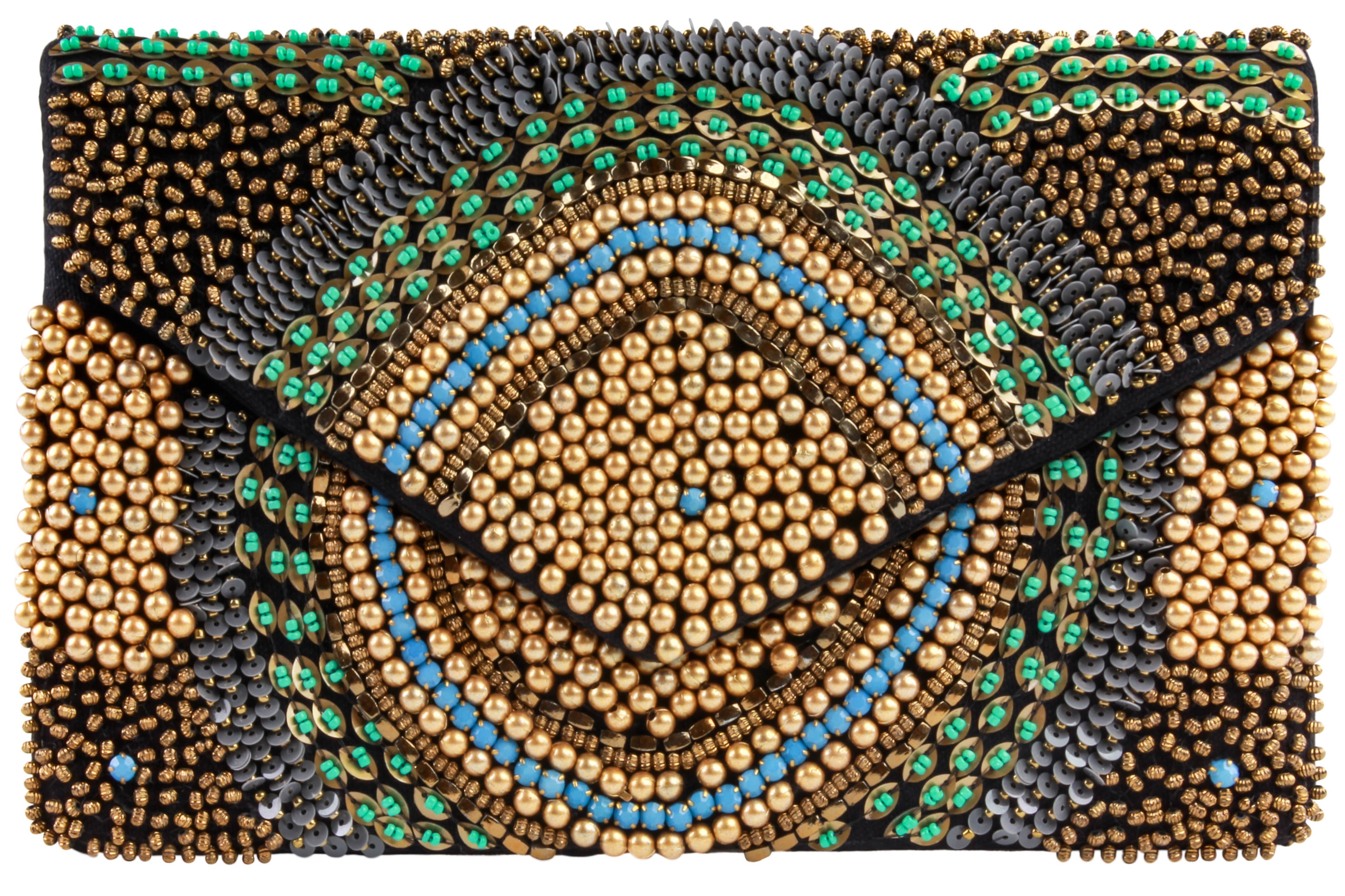 capelli-new-york-beaded-clutch-damen-perlen-schwarz image 1
