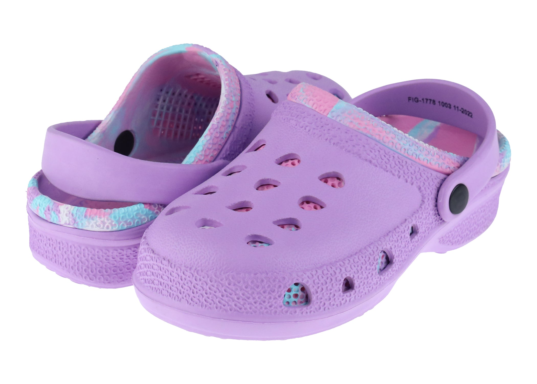capelli-new-york-girls-clogs-tie-dye-hearts-clog-leicht image 2