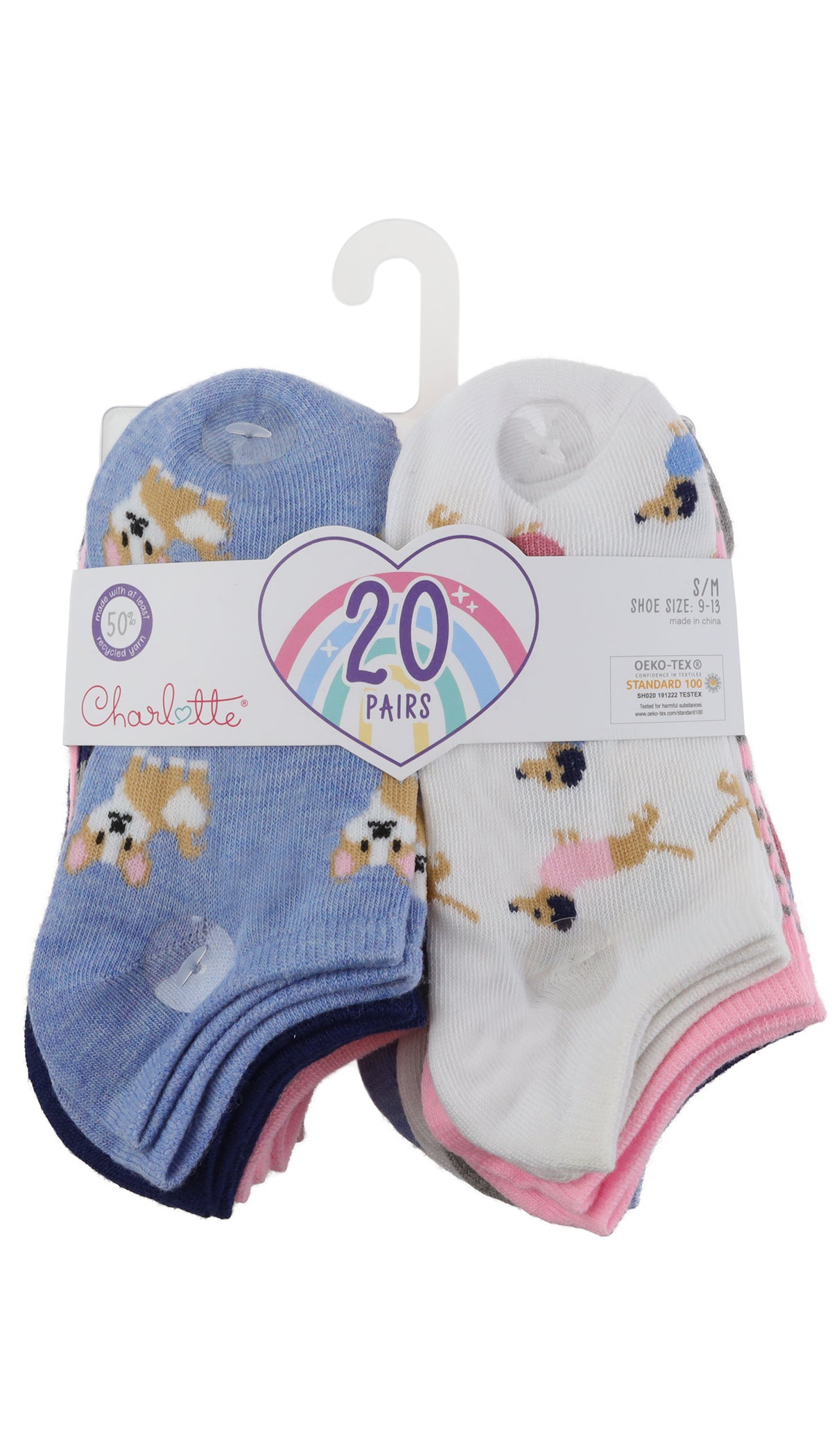 capelli-new-york-girls-socks-charlotte-sneakersocken-m-dchen-hunde-20er image 2
