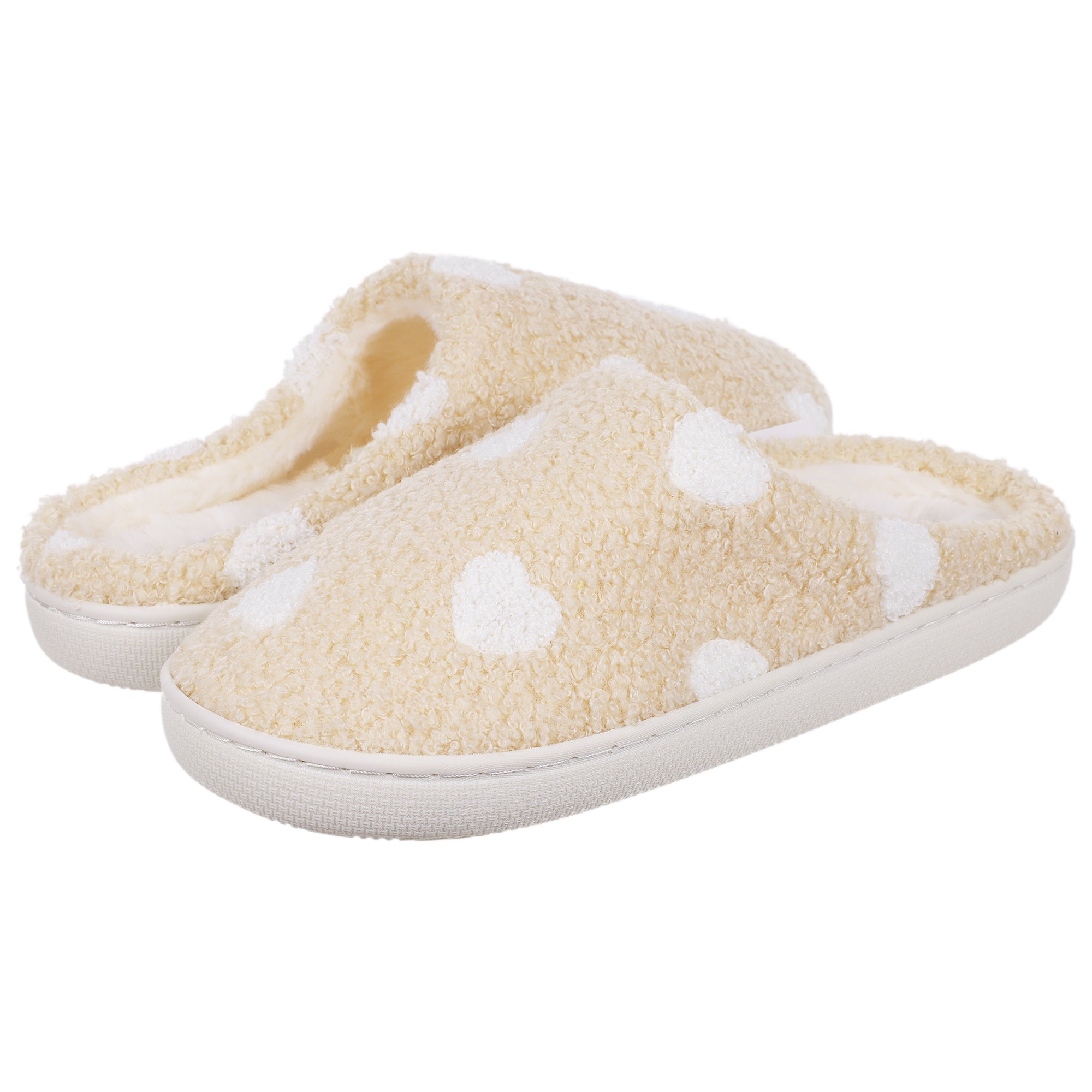 capelli-new-york-hausschuhe-herz-berber-pantoffeln-creme image 5