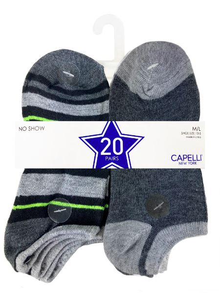 capelli-new-york-ladies-socks-no-show-socken-20er-pack-bunte-streifen image 3