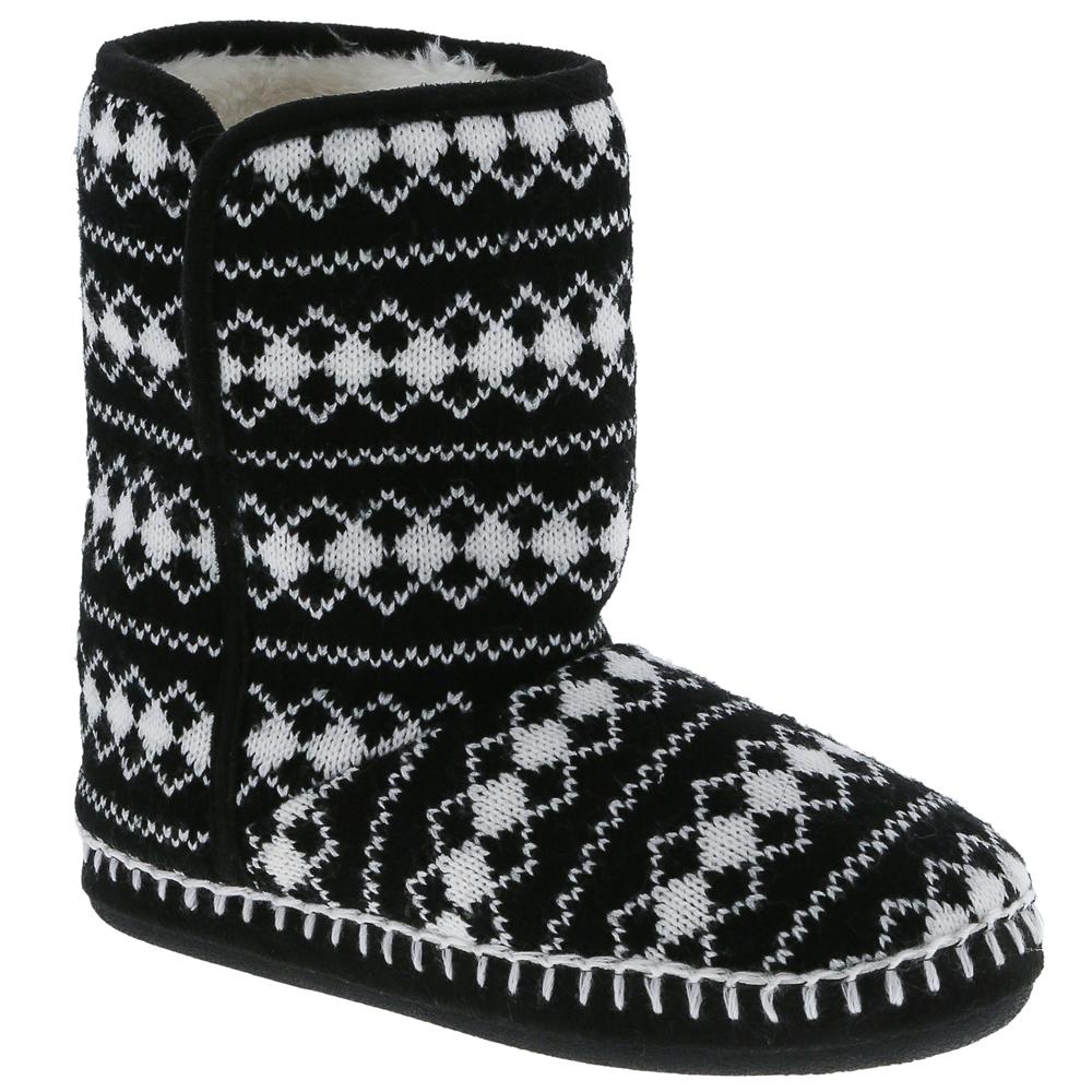 capelli-new-york-damen-hausschuhe-schwarz-strick-boot image 1