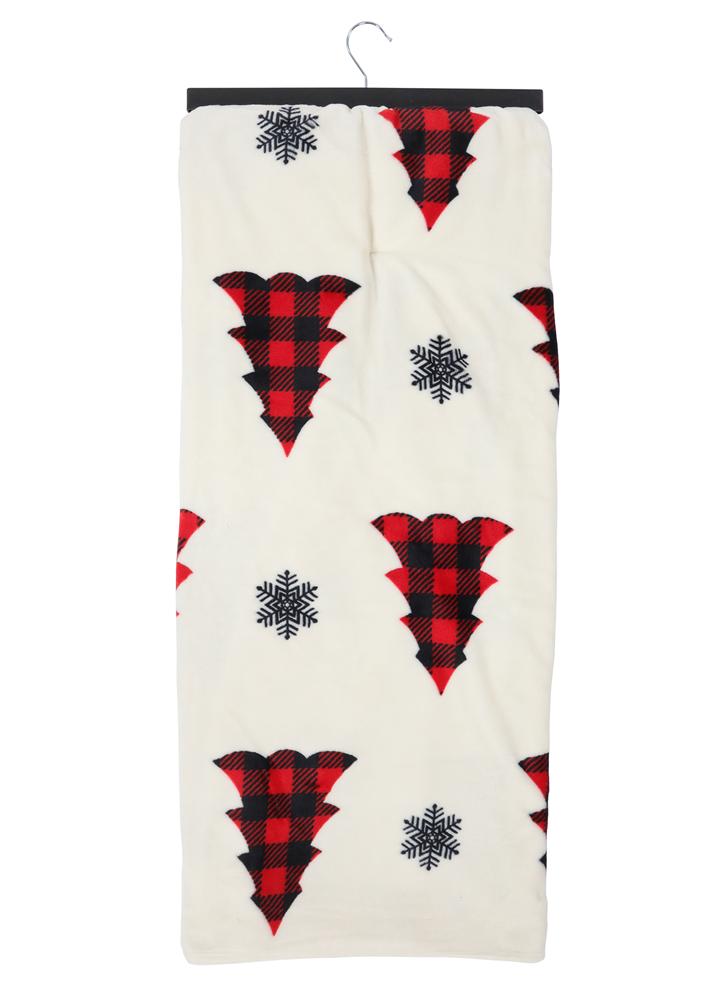 capelli-new-york-plaid-christmas-trees-kuscheldecke-kariert-60x70 image 2