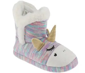 capelli-new-york-girls-glam-unicorn-knit-bootie-hausschuhe-einhorn image 1