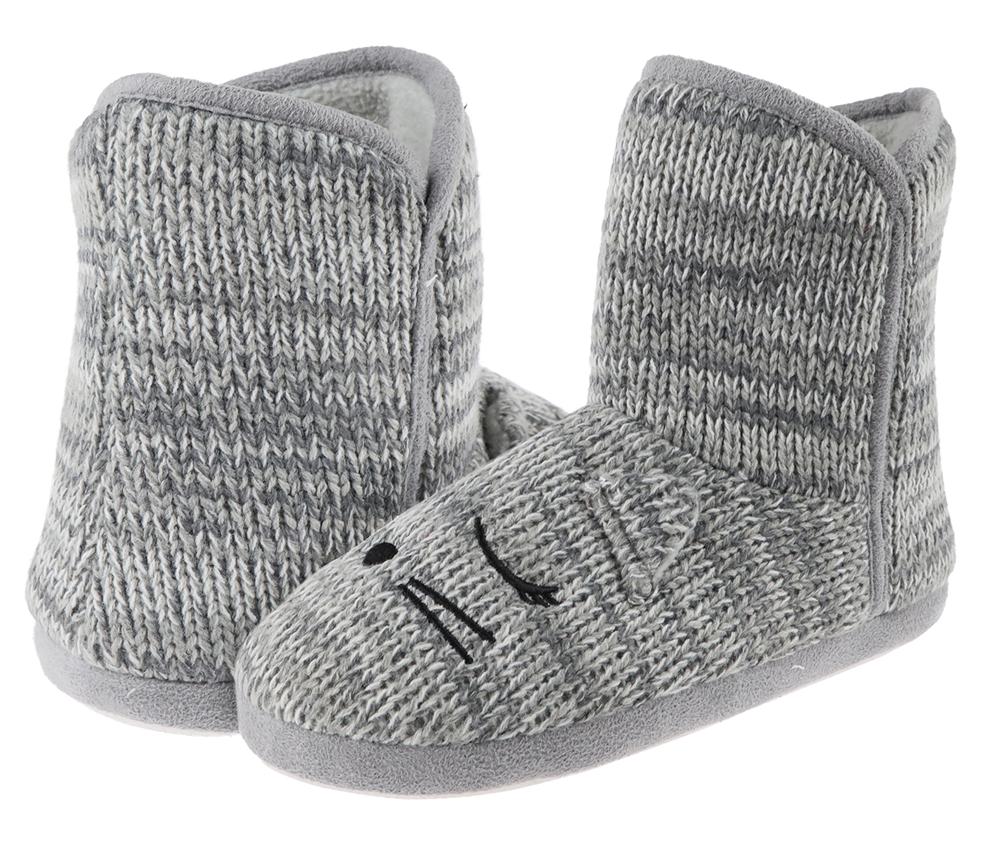 capelli-new-york-ladies-slippers-sleeping-mouse-boot-hausschuhe-grau image 2