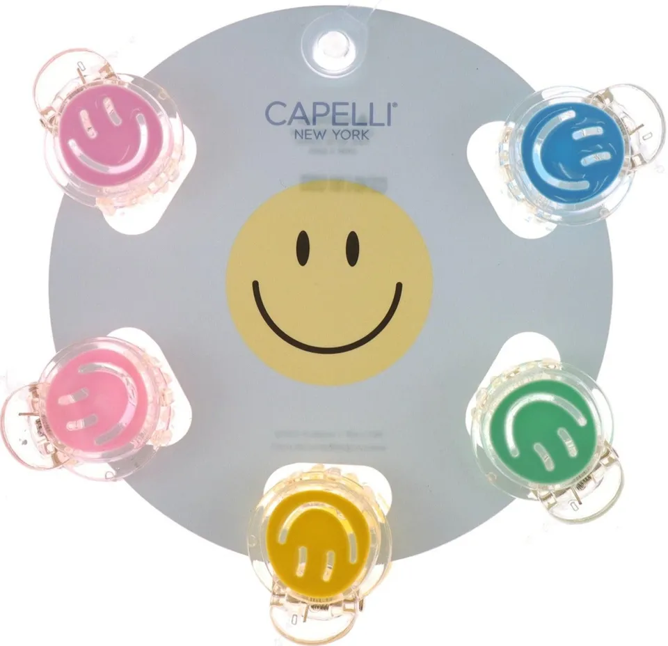 capelli-new-york-haarspangen-smiley-claw-clips-5er-pack image 1