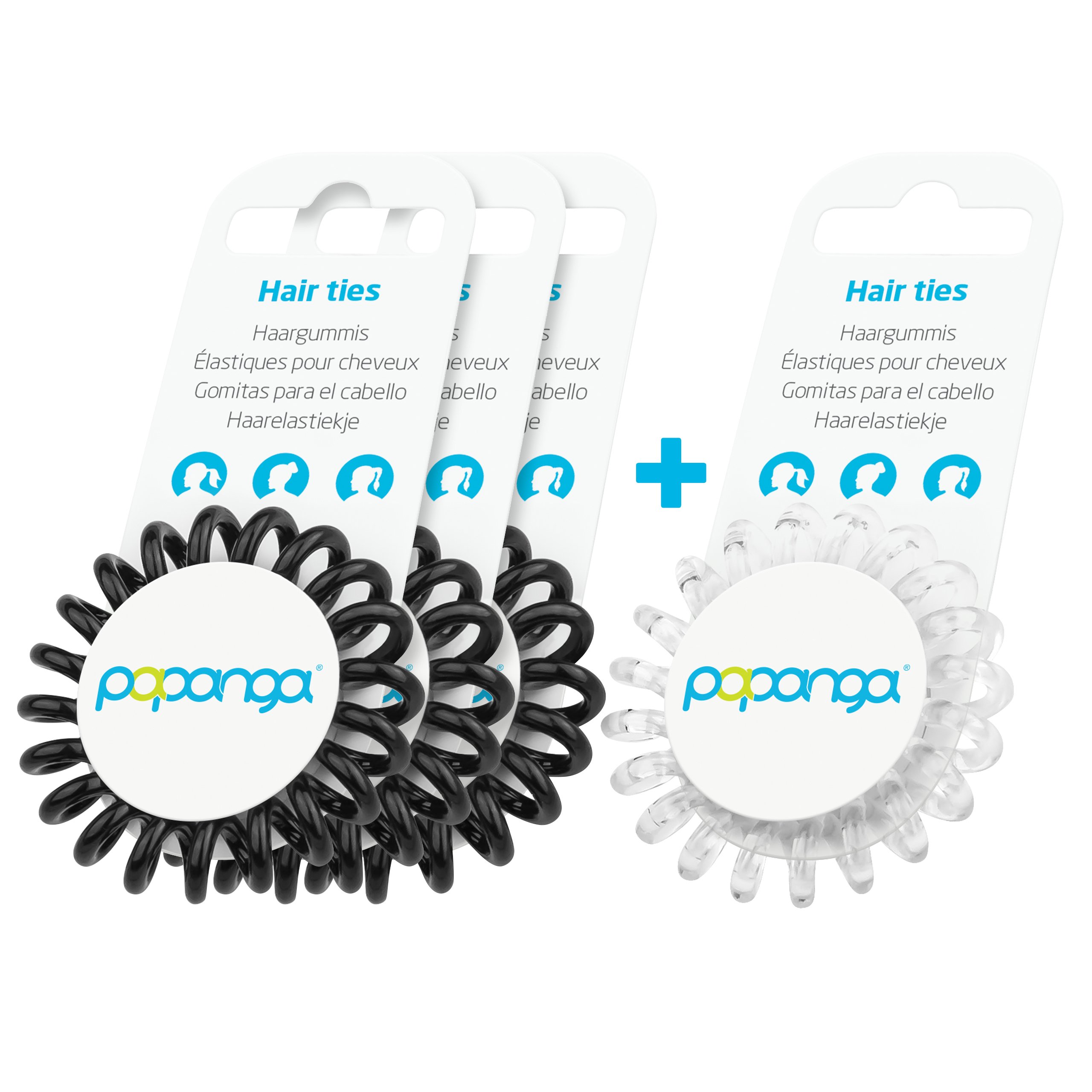 papanga-classic-edition-spiral-haargummi-small-4er-black-diamond image 1