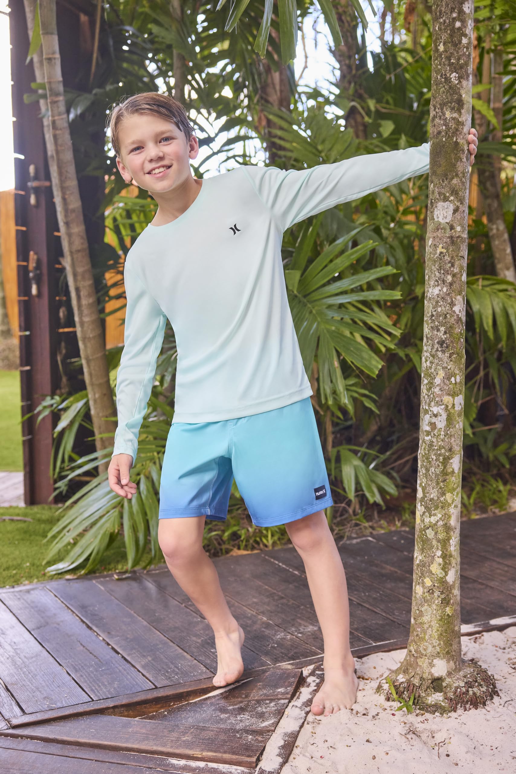 hurley-88446-badeshorts-jungen-gr-n-8-10-jahre-pull-on image 3