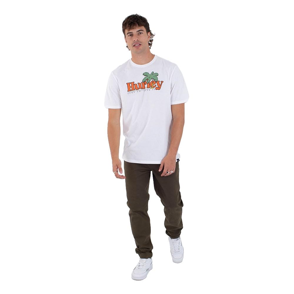 hurley-oz-t-shirt-herren-xl-kurzarm-rundhals-frontprint image 5
