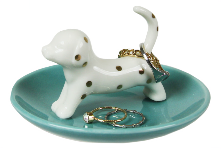 capelli-new-york-trinket-trays-dackel-schmuckschale-keramik-gefleckt image 2